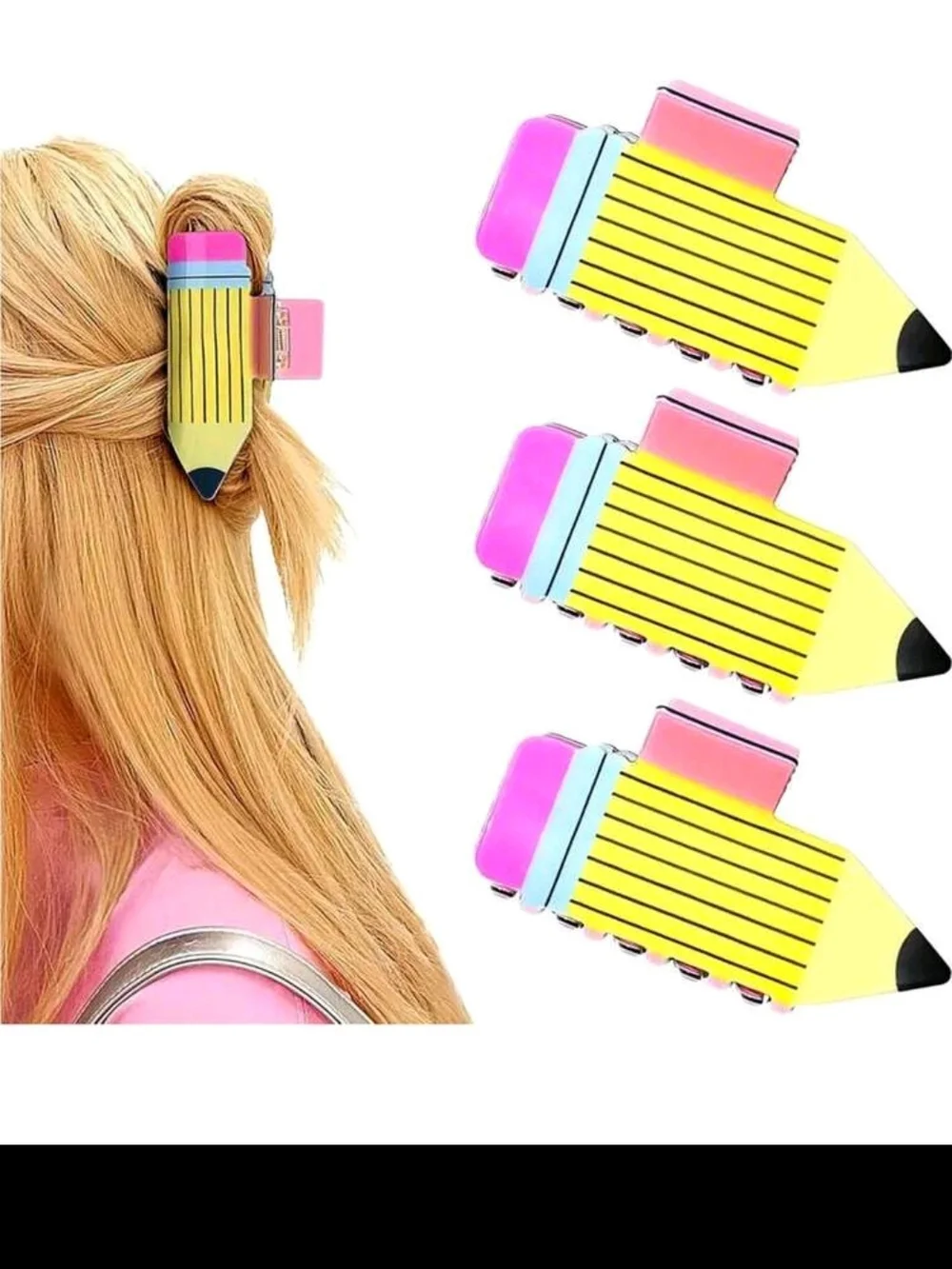 Cute Pencil Hair Clip -back To School